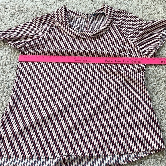 🆕 Meinsang patterned short sleeve plus size collared blouse red … - Picture 7 of 10